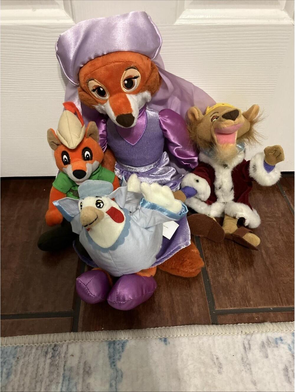 Disney Robin Hood, Prince John, Lady Kluck, Beanies And A Larger Maid Marian